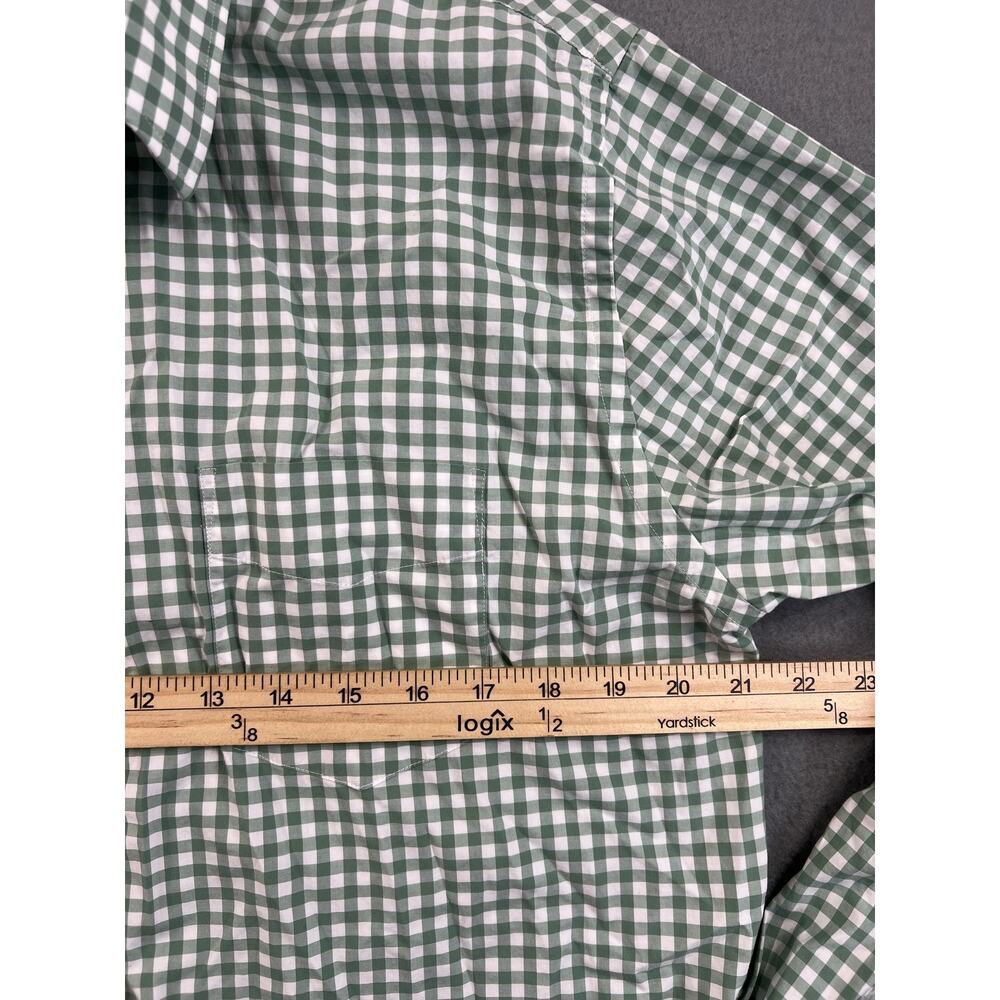 UNTUCKit Men's Medium Slim Fit Green Gingham Long Sleeve Shirt 100% Cotton - Picture 6 of 7
